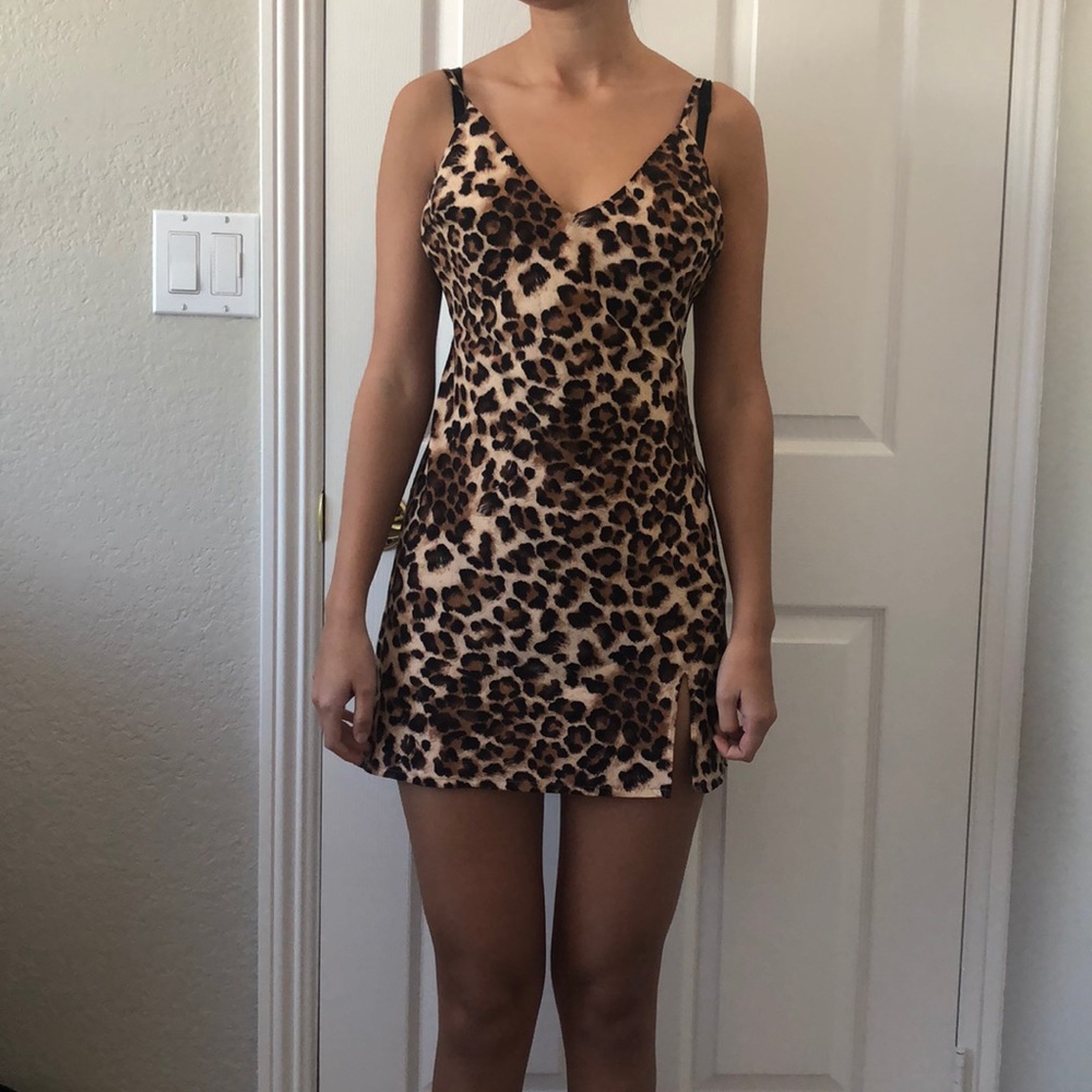 NEW! PRINCESS POLLY Leopard print mini dress